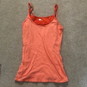 2 Gap orange long layering tanks